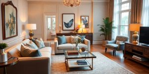 mobilier elegant pentru o cameră confortabilă